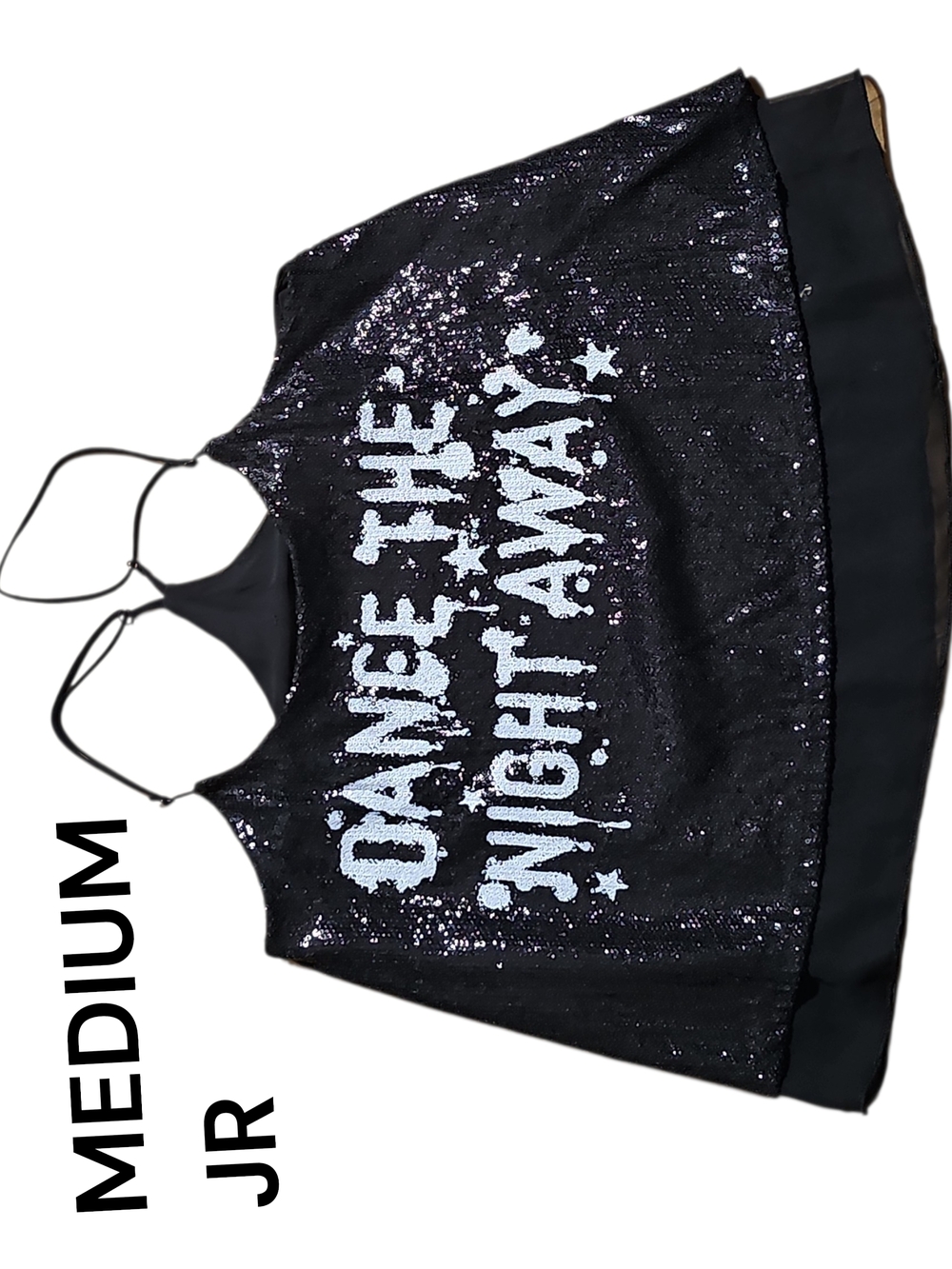 Sequin Crop Tank - "Dance the Night Away" - Black
